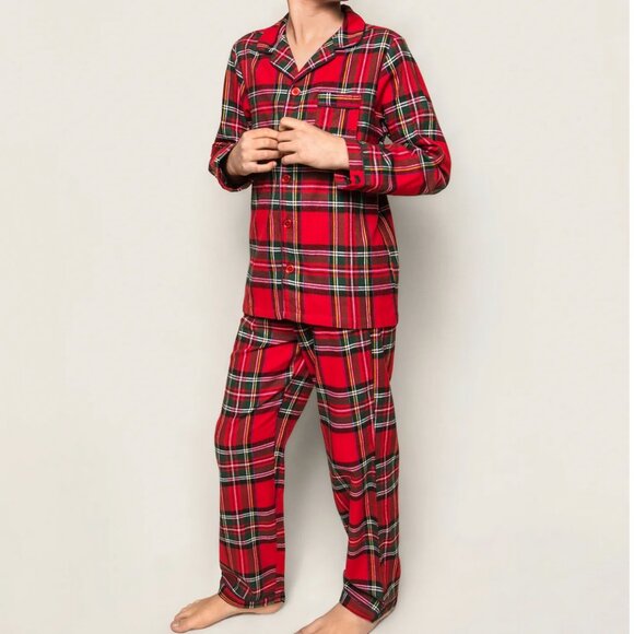 🎄 Petite Plume Kids Flannel Pajama Set – Imperial Tartan (Size 12) - Picture 1 of 5